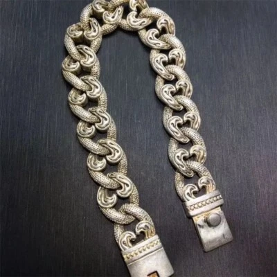 ALTA QUALITÀ Argento Tibetano Bracciale - Immagine 1 di 4