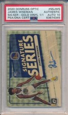 2020 Donruss Optic Signature Gold Vinyl James Wiseman RC Auto 1/1 PSA Auto 10