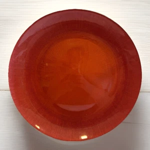 Pier 1 Starburst Glass Dinner Plate Red Holiday Sparkle Metallic Serveware 11" - Picture 1 of 7