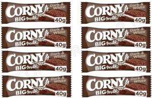 8 x CORNY BIG DARK & WHITE CHOCOLATE Healthy Energy Frühstück Müsliriegel 40g - Bild 1 von 3
