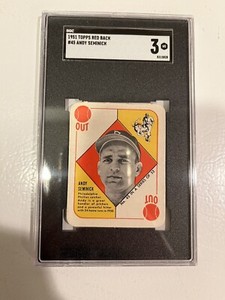 1951 Topps Red Back PSA 3 Andy Seminick #45