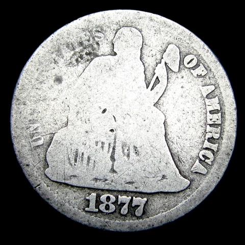 1877-CC Seated Liberty Dime Silver ---- Nice Type Coin ---- #BB787 Cover