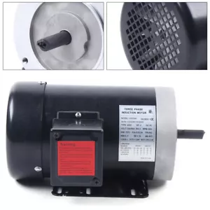 3 Phasen 2 PS Elektromotor 3450 U/min 56C Rahmen TEFC 208-230/460 Volt SHDC 5/8" - Bild 1 von 14
