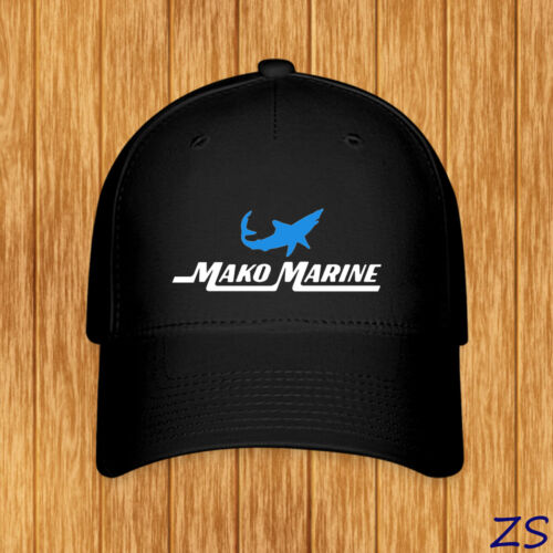 Mako Marine Boat Logo Printed Baseball Cap Black Hat Adult Size S/M L/XL