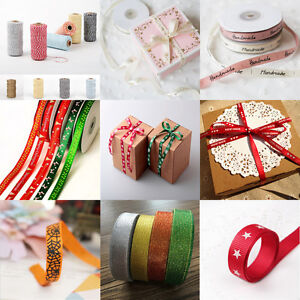 10-100M Yards Handmade Christmas Wedding Party Gift Boxes Wrapping Ribbons Bows