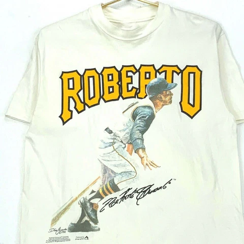 1992 Roberto Clemente Vintage T-shirt White MLB sport Unisex Cover