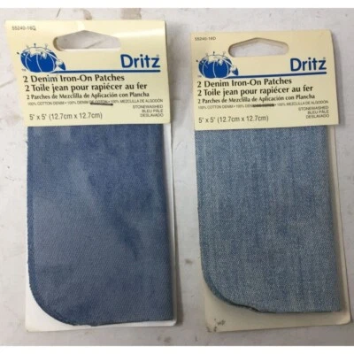 Dritz Stonewashed Denim Iron-On Patches (2 packs) - Image 1 of 4