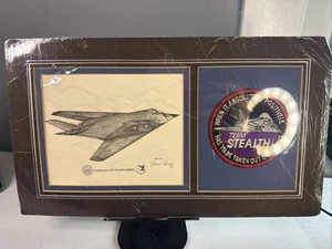 F-117 Stealth Fighter Lockheed Robert L Conely Drawing and Patch - Bild 1 von 4