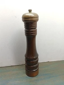 Vintage Markenlos 10" Holz & Kupfer Pfeffermühle - schneller Versand  - Bild 1 von 10