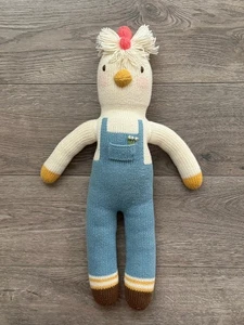 Blabla Stuffed Doll Animal Benedict Chicken 18" Tall 100% Cotton Knit Plush EUC - Picture 1 of 9