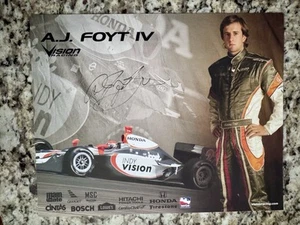 Vintage Indy Car Racer AJ Foyt IV - Hand Signed Picture Card  - Picture 1 of 2