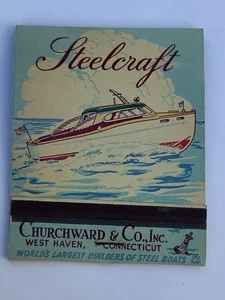 Vintage Giant Feature Matchbook Churchward &co, Inc. Steelcraft Connecticut - Picture 1 of 6