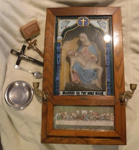 Last Rites ShadowBox Religious Alter, Grande Religious Alter Last Rites Caja -JUSTA - Imagen 1 de 20