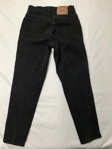 Jeans Levi's 550 Talla 8 Calce Relajado Negro Cónico Años 90 Denim Cónico De Colección - Imagen 1 de 10