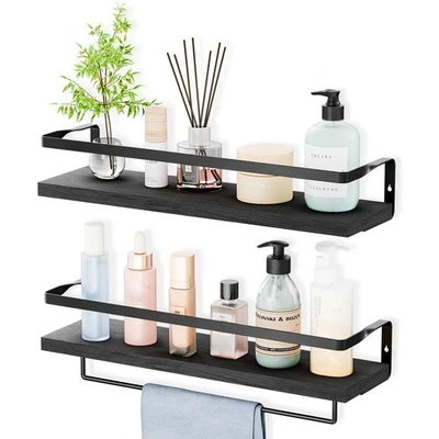 Estantes de baño con toallero, estantes flotantes para baño, cocina, dormitorio... Foto 1 de 4