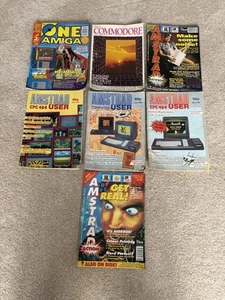 X7 Retro 1980s & 90s Vintage Gaming Magazines Amiga - Amstrad - Commodore - - Photo 1/16
