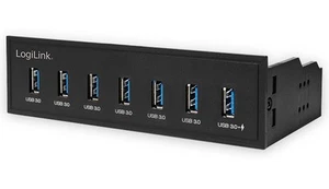 LOGILINK USB3.0 Einbau-Hub UA0342, 7x USB-A, 5,25" - Bild 1 von 2