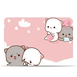 Cute Cat Laptop Sleeve Bag 13.3-14 Inch Pink Faux Leather Cover Case for Wome... - Picture 1 of 8