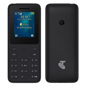 NEW TELSTRA LITE 4 4G 4GX SENIORS PUSH BUTTON BLACK VOLTE BLUE TICK MOBILE PHONE - Picture 1 of 6