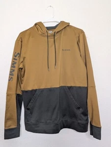 Simms Fishing Products Hoodie Mens S Brown Drawstring Hood Front Pocket Outdoors - Picture 1 of 7