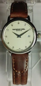 Raymon Weil Geneve Quartz Ladies Watch,Diamond Markers, Swiss Made,Italian Strap - Picture 1 of 16