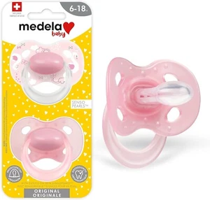 Medela Baby Schnuller 6-18 Monate leicht & kieferorthopädisch 2er Pack 101042600 - Bild 1 von 6
