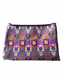 Estuche para lápices multicolor Disney Mickey Mouse nuevo bolsa de maquillaje bolsa de viaje - Imagen 1 de 5