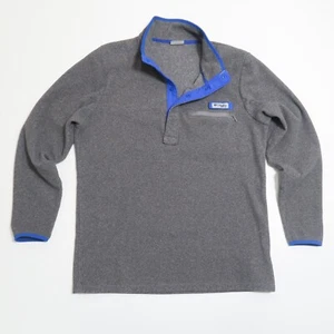 Chaqueta de lana Columbia PFG 1/4 a presión para hombre M gris bolsillo con cremallera - Imagen 1 de 12