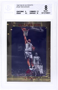 1997 SP Authentic #128 Tim Duncan BGS 8 Rookie RC - Picture 1 of 2