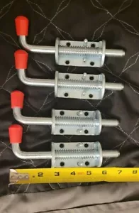 FAST USA SHIPPING 4x SECURITY Metal Locking Barrel Bolt Spring Loaded Latch 6.5" - Picture 1 of 3