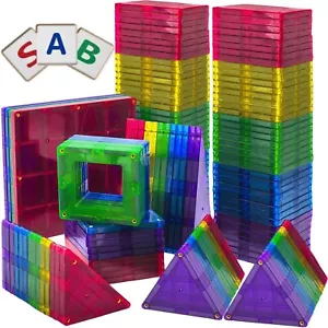 100 Piece Magnetic Building Blocks Magnetic Tiles STEM 3D Magnet Toys for Kids - Picture 1 of 10