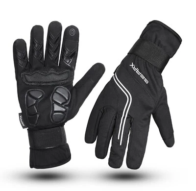 Gel Paume Cycle Gants Imperméable Windlock Thermique Réfléchissant Ski Vtt - Photo 1/4