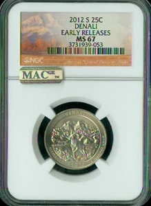 2012 S DENALI PARKS QUARTER NGC MS67 ER PQ 2ND FINEST MAC SPOTLESS * - Picture 1 of 2