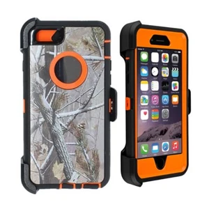 For iPhone 6/6s Defender Case W/ Screen &(Clip fit otterbox) Orange Small Tree - Picture 1 of 3