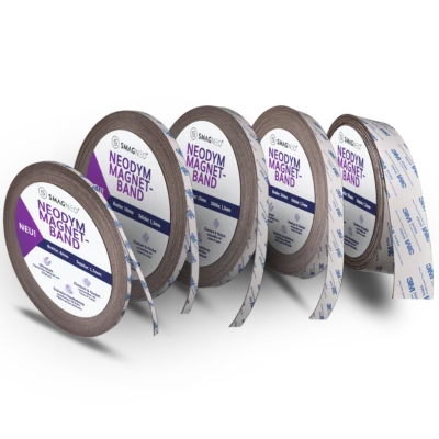 NEODYM POWER Magnetband selbstklebend 3M-9448A Kleber hält 415g/cm² Magnet Strip