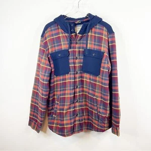 NWT L.L. Bean Plaid Hooded Quilted Fleece Lined Shirt Jacket L - Picture 1 of 6