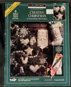Vintage 1992 Tulip Colorpoint Paintstitching Creative Christmas Booklet - Picture 1 of 1