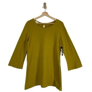 Bryn Walker Bre Baumwolljersey Rundhals 3/4 Ärmel Tunika Top Größe Small - Bild 1 von 8