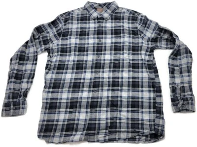 Camisa grande de franela con botones de manga larga a cuadros azul Great Northwest para hombre Foto 1 de 4
