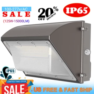 125W LED Wall Pack Light with Dusk-to-Dawn Photocell,Outdoor Commercial Lighting - Picture 1 of 11