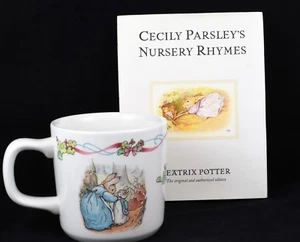 Lovely Wedgwood Fine Bone China Beatrix Potter Peter Rabbit Nursery Mug & Book - Picture 1 of 5