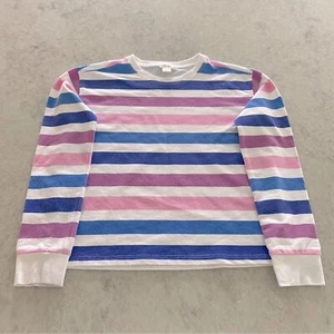 Crewcuts Girls Striped Sweatshirt - Size L (10/12) - Picture 1 of 7
