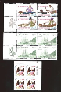 USA - Zip Blocks of 4 - Sc #1717-20, 1733, 1596 - MNH - Bild 1 von 1