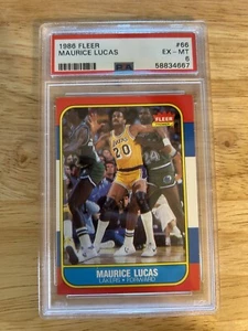 PSA 6 - 1986-87 Fleer Basketball Maurice Lucas #66 - Picture 1 of 2