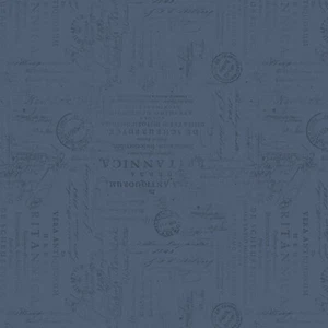 Garden Grace Navy Script Texture 44" Wide Wilmington Cotton Quilt Fabric - Picture 1 of 5
