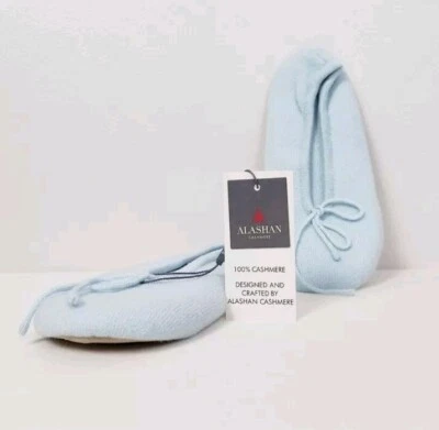 Zapatillas de cachemir Alashan Relax & Renew azul bebé 100 % cachemir medianas 6 7 8 Foto 1 de 4