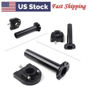 7/8" Turn Twist Throttle Handle Bar Throttle Tube Universal Fit Motorcycle Black - Picture 1 of 10