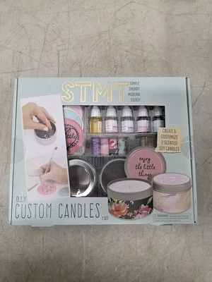 STMT DIY Custom Create 2 Fragrant Candles Tins Recipe Card rose orange lavender  - Image 1 of 2
