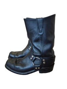 Double H Harness Boots 4008 Black Leather Square Toe USA Size 9.5 D - Picture 1 of 7