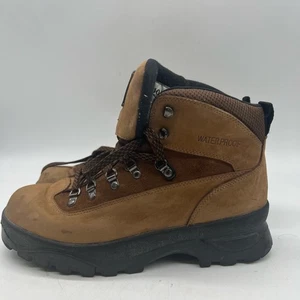 Thom McAn Men’s Waterproof Hiking Boots Brown Leather Outdoor Size 10.5 - Picture 1 of 6
